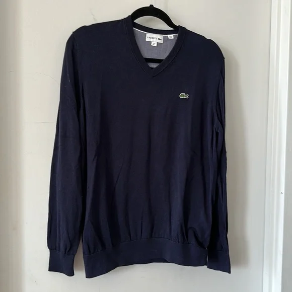 LACOSTENavy V-Neck Sweater